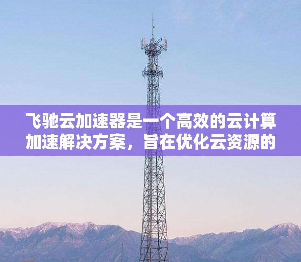 飞驰云加速器是一个高效的云计算加速解决方案，旨在优化云资源的性能和数据处理速度。以下是飞驰云加速器的使用教程，帮助您快速上手并充分利用其功能