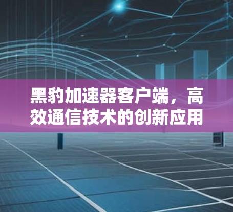 黑豹加速器客户端,高效通信技术的创新应用 黑豹加速器客户端,高效通信技术的创新应用