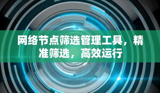 网络节点筛选管理工具，精准筛选，高效运行