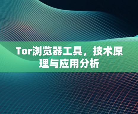 Tor浏览器工具，技术原理与应用分析