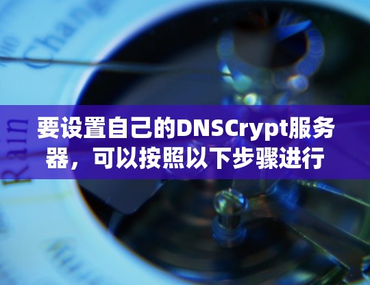 要设置自己的DNSCrypt服务器,可以按照以下步骤进行 要设置自己的DNSCrypt服务器,可以按照以下步骤进行