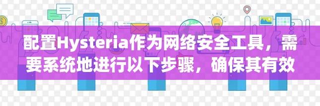 配置Hysteria作为网络安全工具，需要系统地进行以下步骤，确保其有效防御DDoS攻击