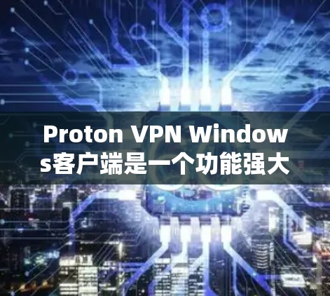 Proton VPN Windows客户端是一个功能强大且易于使用的VPN解决方案，适合各种用户，包括个人和企业用户。以下是对该客户端的详细分析和总结